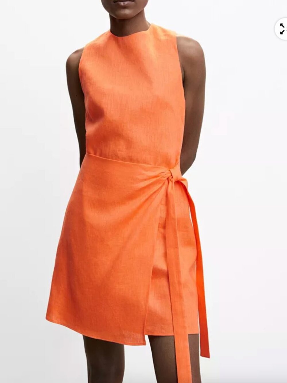 Mango Linen Sarong Dress